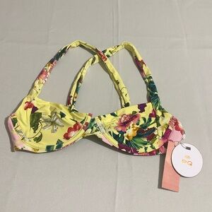 PILYQ Women's SHB Perla Halter Underwired Bikini Top NOT PADDED Size S